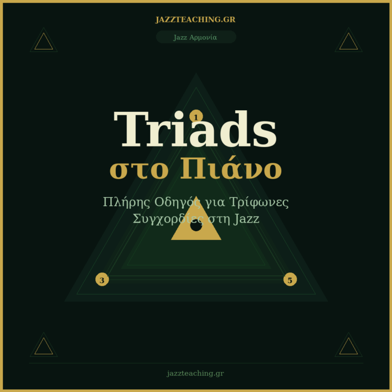 Triads στο Πιάνο — Πλήρης Οδηγός για Τρίφωνες Συγχορδίες στη Jazz