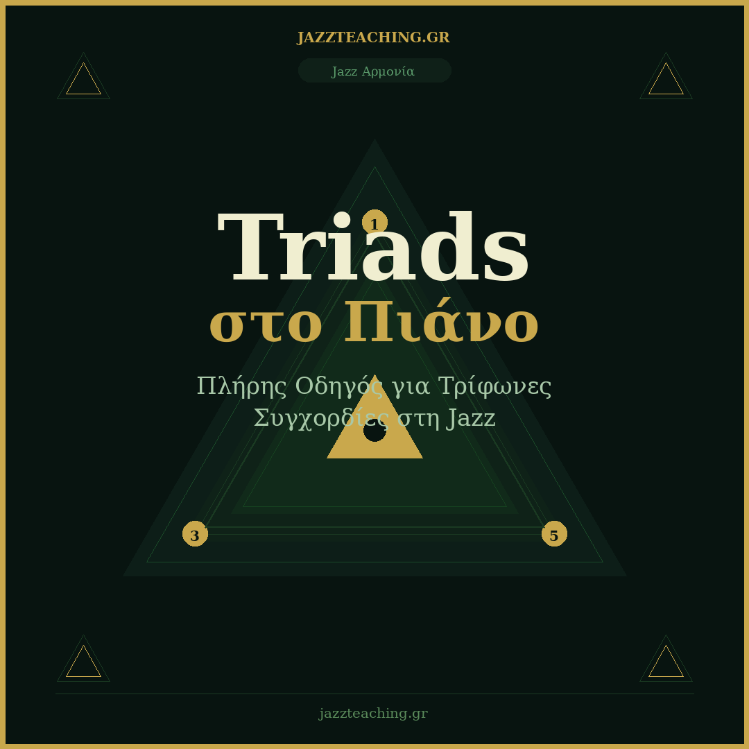 Triads στο Πιάνο — Πλήρης Οδηγός για Τρίφωνες Συγχορδίες στη Jazz