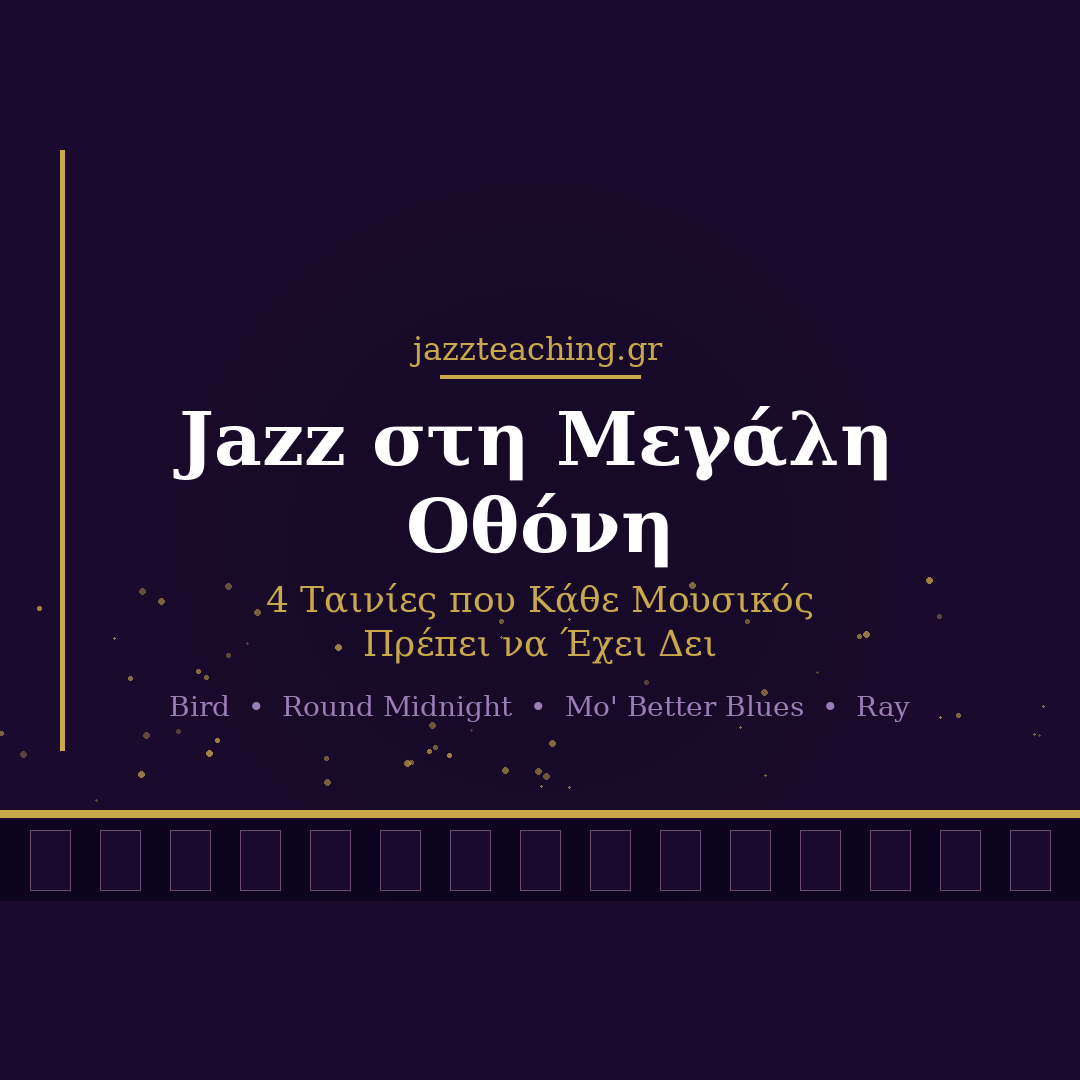 Jazz στη Μεγάλη Οθόνη: Bird, Round Midnight, Mo' Better Blues, Ray — 4 ταινίες για jazz μουσικούς