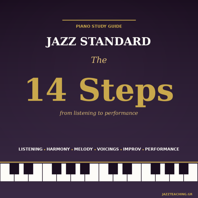 How to study a jazz standard on piano — 14-step method from listening to full performance